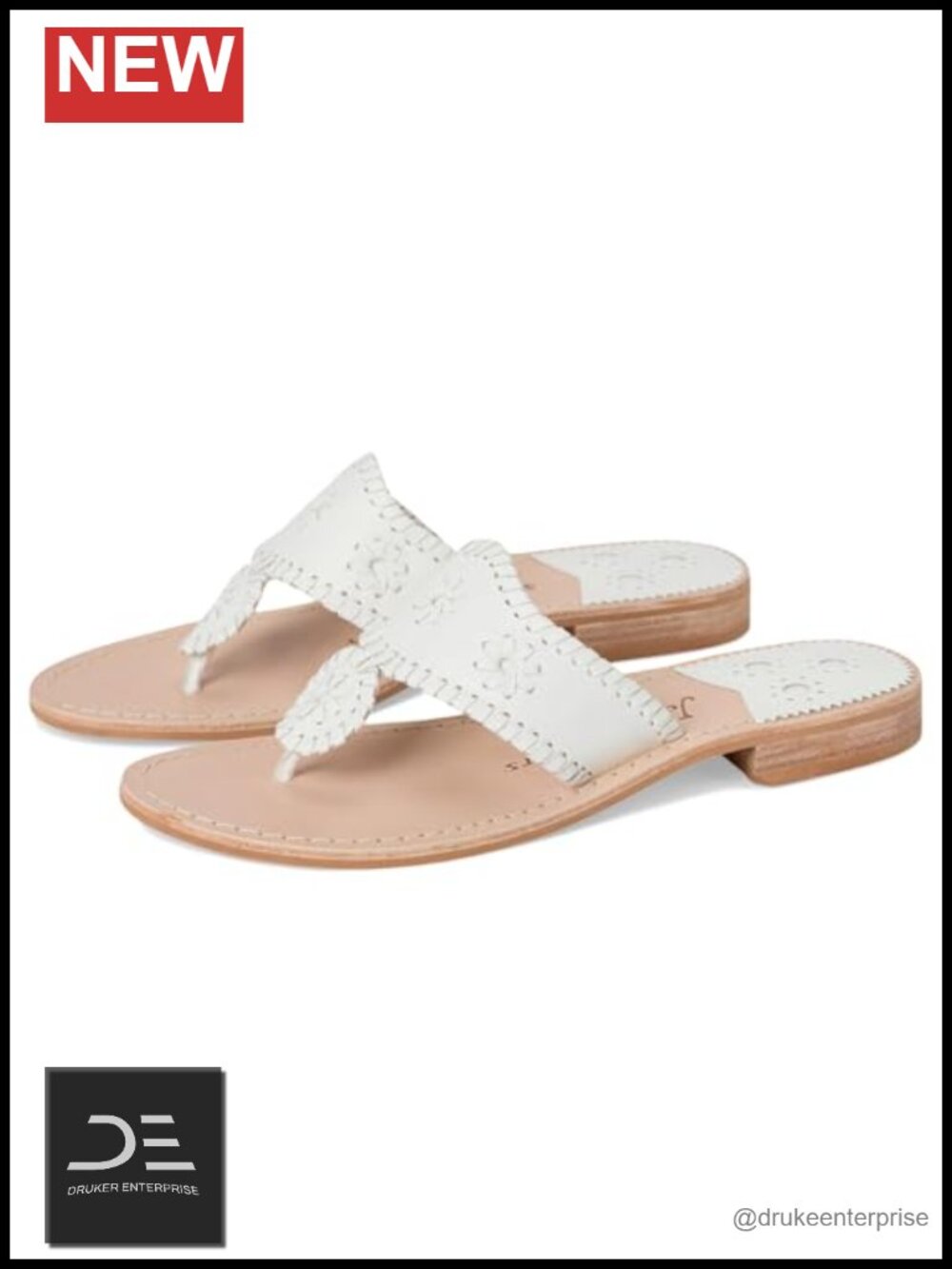 Classic Woven Leather Flat Sandals Women's